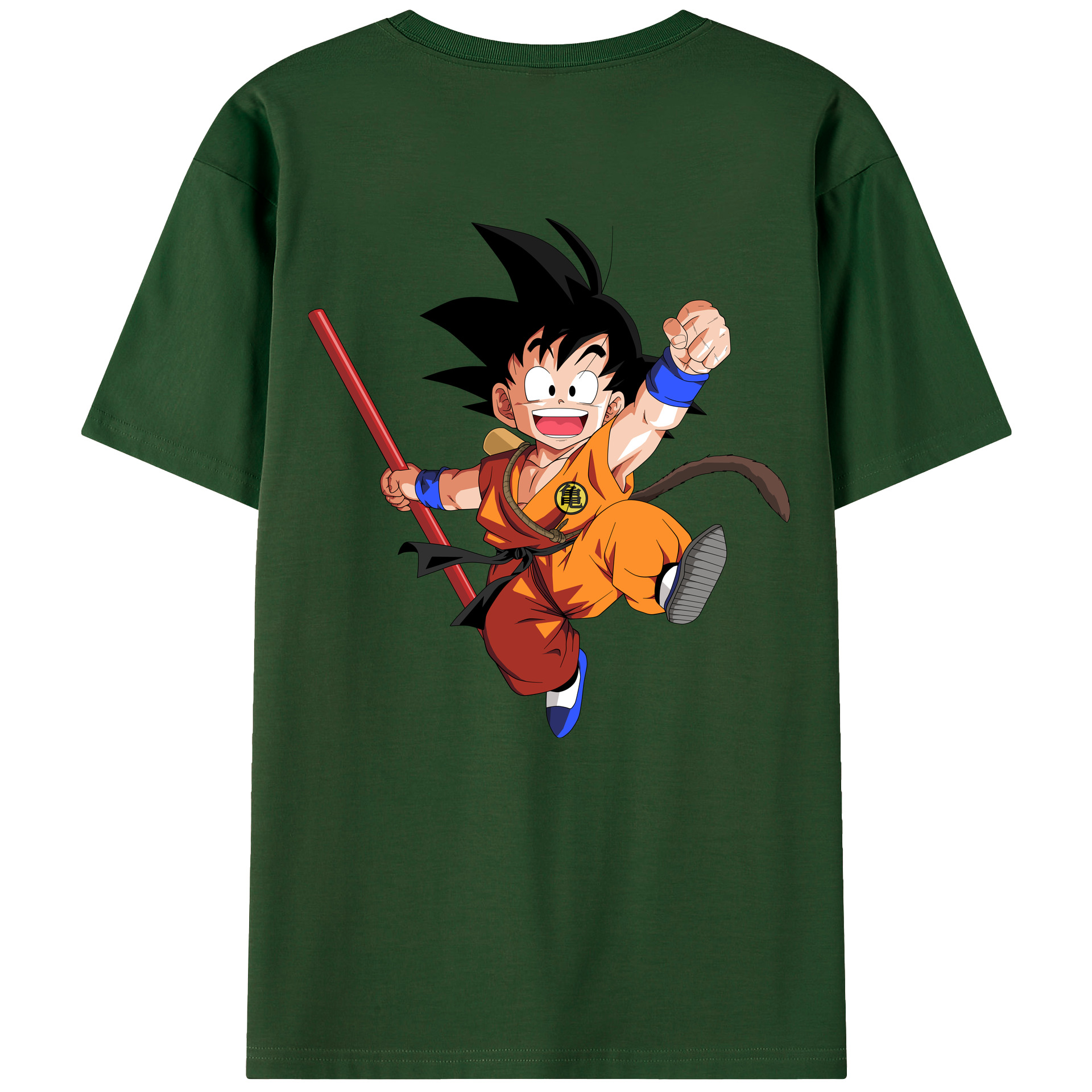 （画像用） ドラゴンボール 孫悟空（そん ごくう）Son Goku カカロット DRAGON BALL Kakarotto 綿100％半袖Tシャツ（背面プリント）